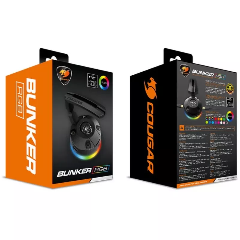 Cougar Bunker RGB pelės laido organizatorius (juodas)