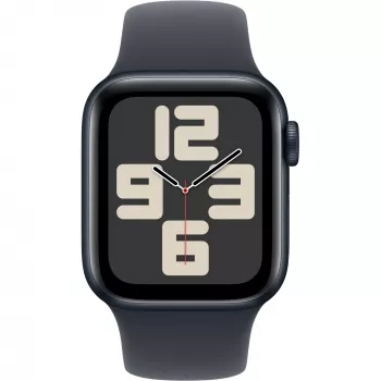 APPLE Watch SE GPS + Cellular 40 mm vidurnakčio aliuminio korpusas su vidurnakčio sportine juostele - S/M