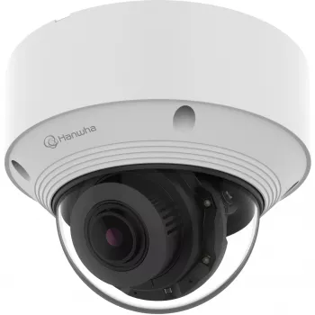 Hanwha Wisenet tinklinis kupolinis fotoaparatas 5 MP, 2592x1944, H.265, 3.2-10 mm, AI, IR, IK10, IP66