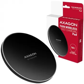 AXAGON WDC-P10T plonas belaidis greitojo įkrovimo padėklas, Qi 5/7.5/10W, micro USB
