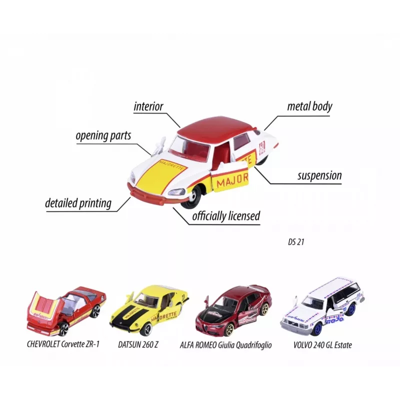 Automobilių rinkinys Majorette 60-mečio 5 vnt.