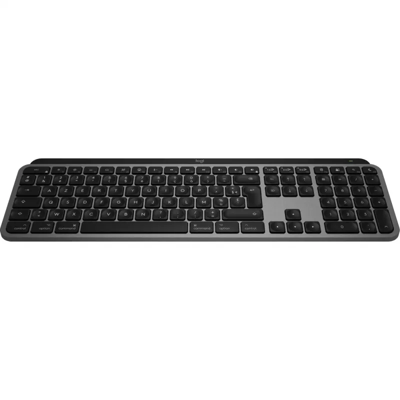 Logitech Master Series MX Keys S for Mac - Pilno dydžio klaviatūra - su foniniu apšvietimu - Belaidė - Bluetooth LE - AZERTY - Prancūziška - Erdvės pilka (920-011625)