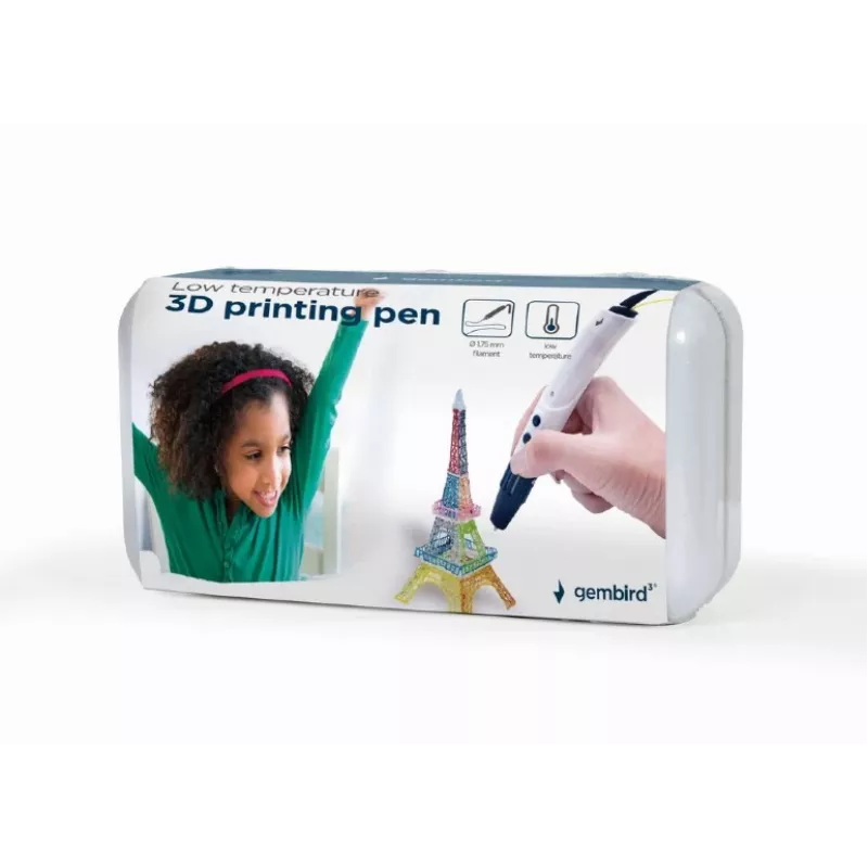Gembird žemos temperatūros 3D piešimo rašiklis | Baltas