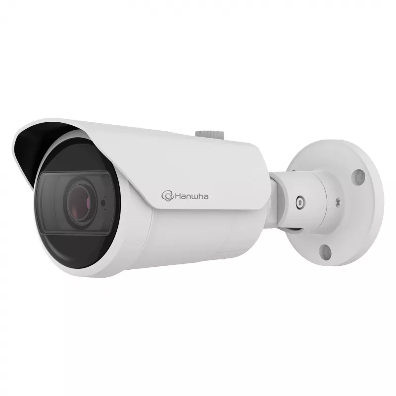 Hanwha QNO-C8083R tinklinė kulkos formos dienos/nakties kamera, 5 MP, H.265, 3.2-10 mm, AI, IR, IK10, IP66