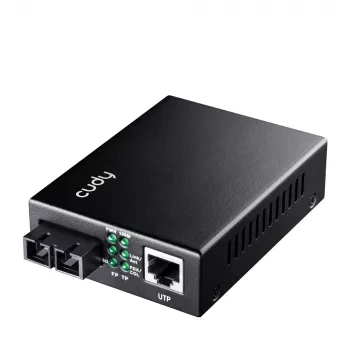 Cudy MC100MA-2 tinklo medijos keitiklis 1000 Mbit/s 1310 nm Daugiamodis Juodas