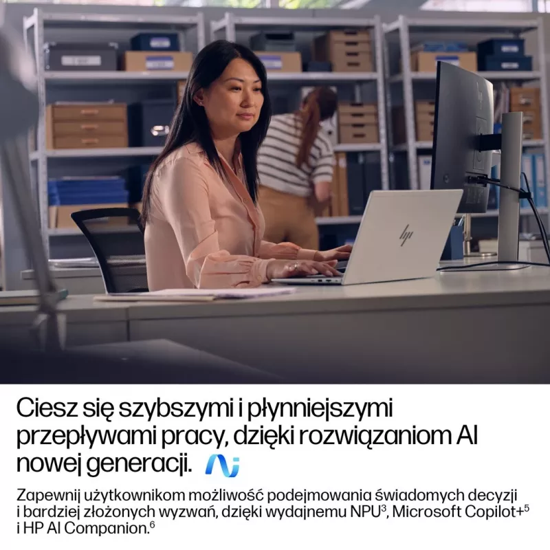 HP EliteBook 6 G1a Next Gen AI PC Copilot+ PC AMD Ryzen AI 5 340 nešiojamas kompiuteris 35,6 cm (14 inch) WUXGA 16 GB DDR5 RAM 512 GB SSD Wi-Fi 6E (802.11ax) Windows 11 Pro sidabrinis