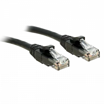 Lindy - Tinklo kabelis - RJ-45 (M) į RJ-45 (M) - 30cm - UTP - CAT 6 - Lietas, be užkablių, vytas - Juodas (48075)