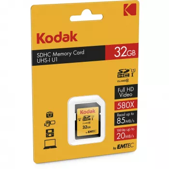 Kodak atminties kortelė 32GB SDHC UHS-I U1 / Class10 580x (EKMSD32GHC10K)