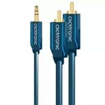 MP3 adapterio laidas (3,5 mm garso lizdas / 2x RCA kištukas) - 5,0 m