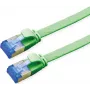 VALUE Patch Cable Cat.6A (Class EA) FTP, itin plokščias, žalias, 1 m (21.99.2141)