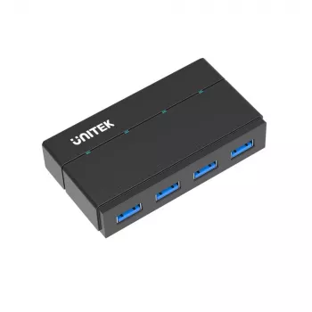 UNITEK Y-HB03001 sąsajų stotelė USB 3.2 Gen 1 (3.1 Gen 1) Type-B 5000 Mbit/s Juoda