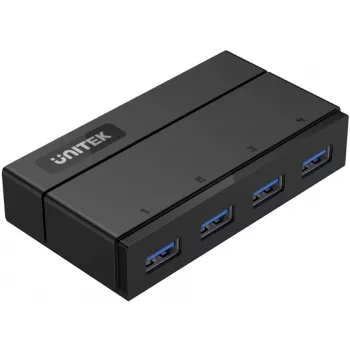 UNITEK Y-HB03001 sąsajų stotelė USB 3.2 Gen 1 (3.1 Gen 1) Type-B 5000 Mbit/s Juoda