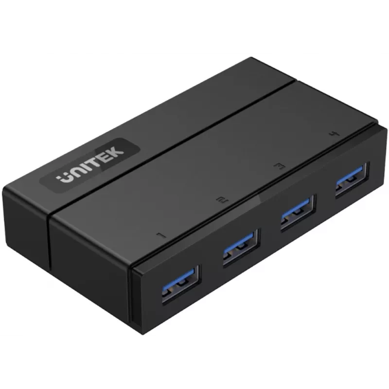 UNITEK Y-HB03001 sąsajų stotelė USB 3.2 Gen 1 (3.1 Gen 1) Type-B 5000 Mbit/s Juoda