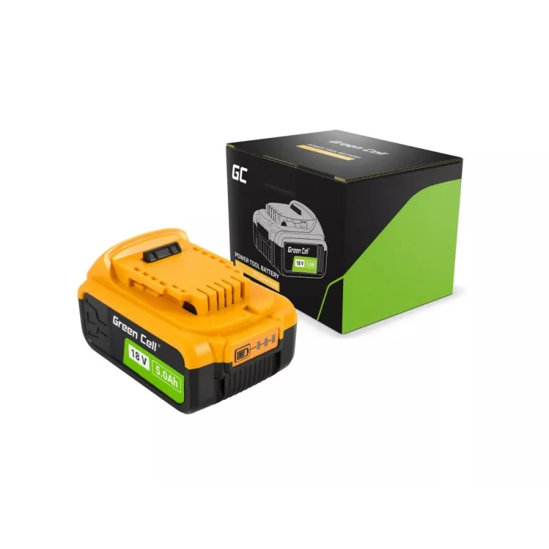 Green Cell akumuliatorius, skirtas DeWalt XR 18V 5Ah elektriniams įrankiams, DCB184