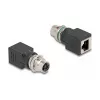 Delock M12 adapteris X-koduotas 8 kontaktų lizdas į RJ45 lizdą tiesus