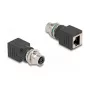 Delock M12 adapteris X-koduotas 8 kontaktų lizdas į RJ45 lizdą tiesus