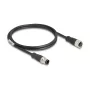 Delock M12 laidas D-koduotas 4 kištukas į lizdą PVC 1 m