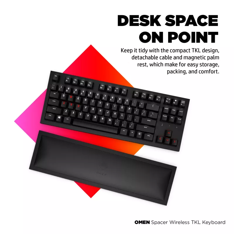 Belaidė mechaninė klaviatūra HP OMEN Spacer TKL, juoda