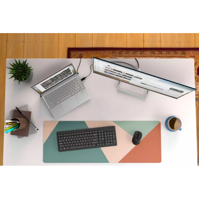 HP 330 Belaidžio ryšio pelės ir klaviatūros rinkinys, pilno dydžio, RF radijo dažnis, juoda, su pele