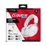 Belaidės ausinės žaidimams HyperX Cloud III S (baltos), 20–20000 Hz, 340 g