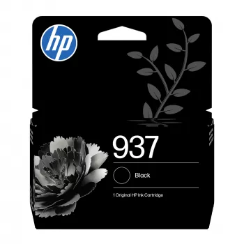 Originali HP 937 juoda kasetė, standartinė talpa, juoda, 1 vnt., 1250 puslapių, vienetinė pakuotė