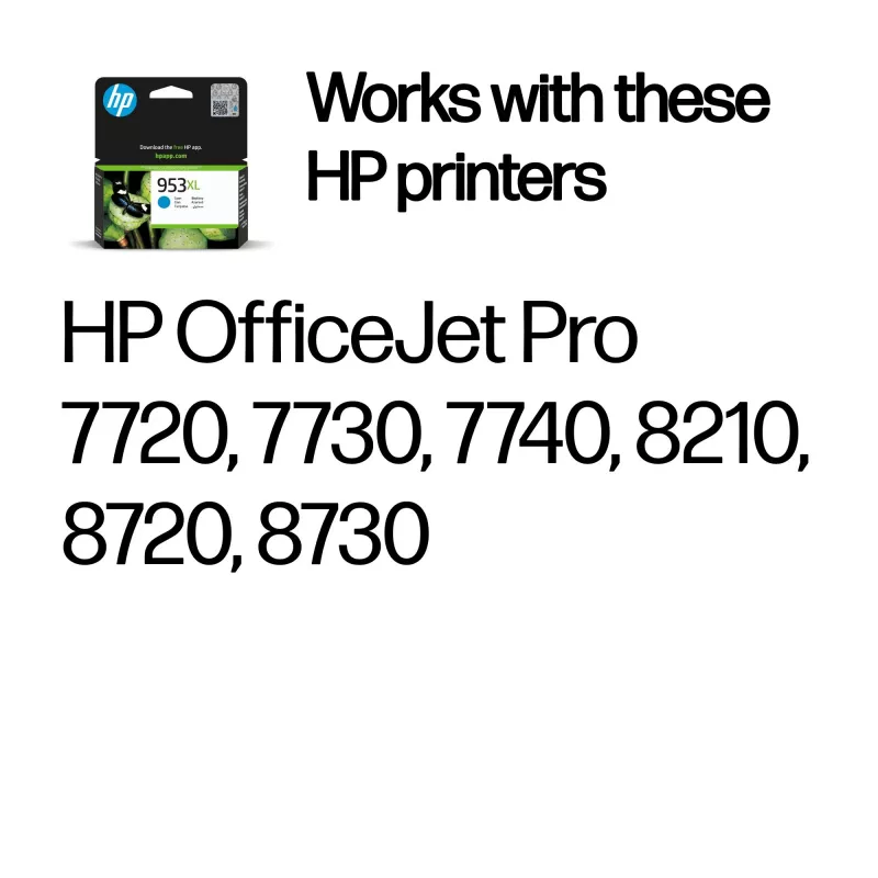 Originali HP 953XL didelės talpos purškalinė kasetė, Cyan