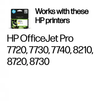 HP 953XL High Yield Original kasetė su geltonais rašalais, didelės talpos
