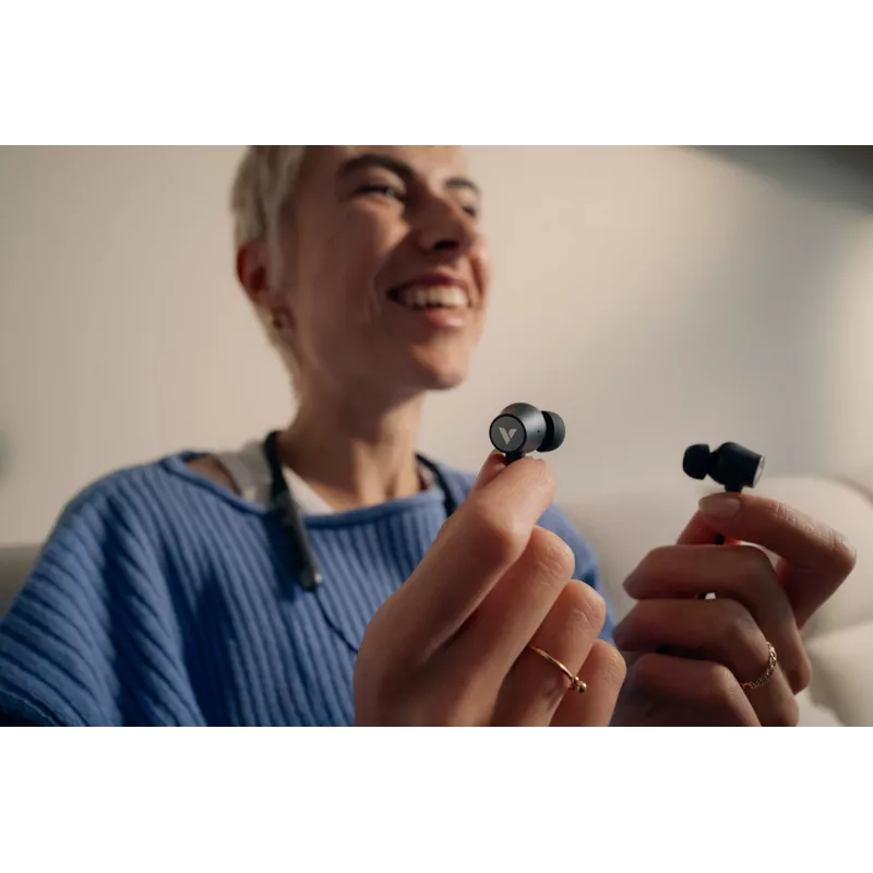 Verbatim TruSound ANC Neckband Earbuds juodos, belaidės, 20-20000 Hz, Muzika/Kasdieninės, 46,5 g, Ausinės, Juodos