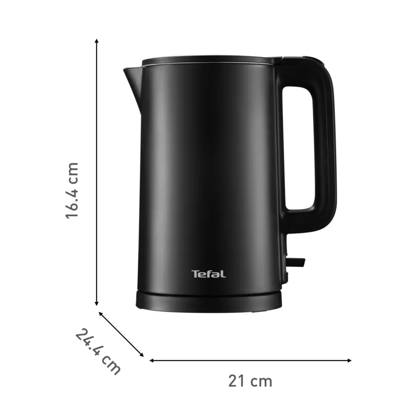 Tefal Thermo Protect KO1408E0 elektrinis virdulys 1,5 L 1500 W juodas