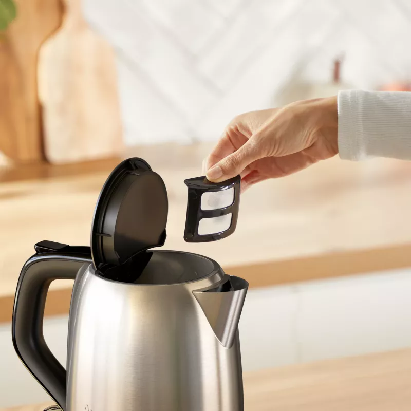 Tefal Subito Mini KO5S2DE0 elektrinis virdulys 1 L 2400 W Juodas, Nerūdijantis plienas
