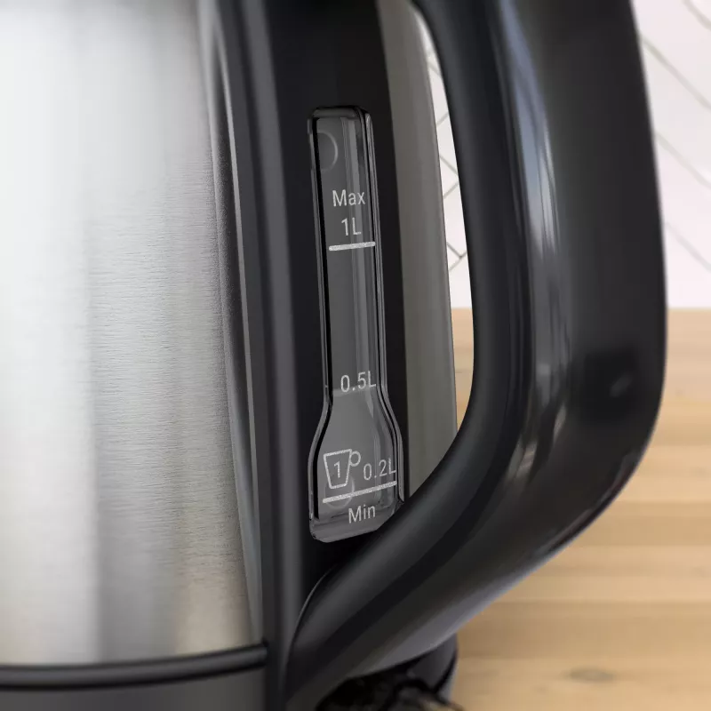 Tefal Subito Mini KO5S2DE0 elektrinis virdulys 1 L 2400 W Juodas, Nerūdijantis plienas