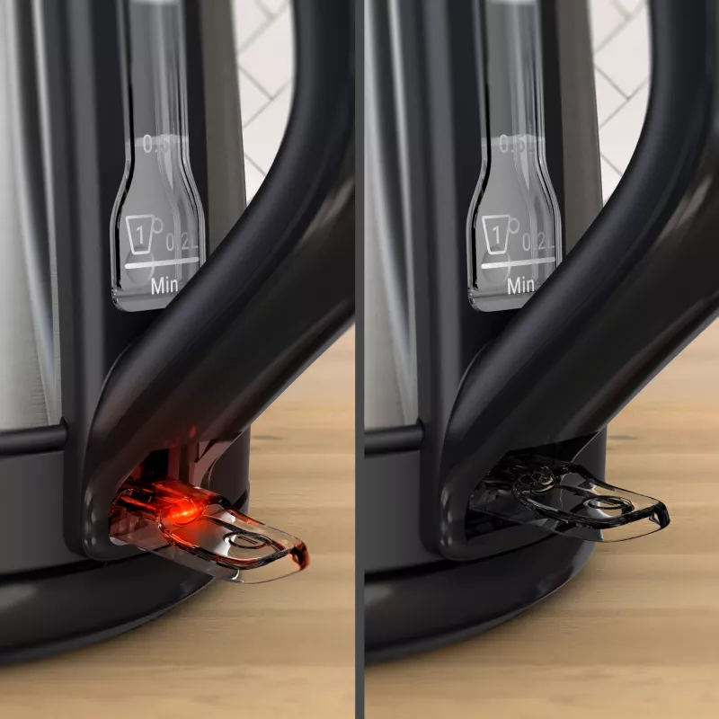 Tefal Subito Mini KO5S2DE0 elektrinis virdulys 1 L 2400 W Juodas, Nerūdijantis plienas