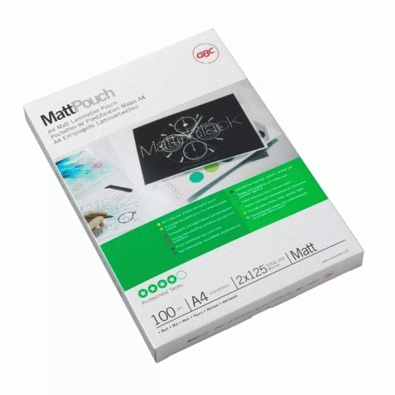 GBC Laminavimo maišelis A4 matinis 100 mikronų, 216 x 303 mm, 100 vnt.