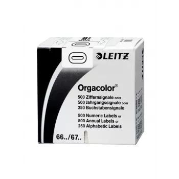 Lipniosios etiketės Leitz Orgacolor balti suapvalinti stačiakampiai