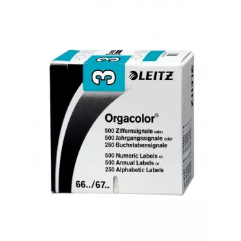 Leitz Orgacolor lipnūs lipdukai Suapvalintas stačiakampis Mėlyna