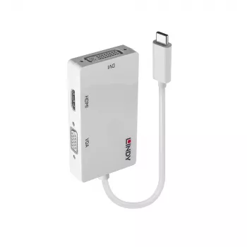 Lindy USB Type C į trigubą monitorių keitiklis, 3840 x 2160 pikselių
