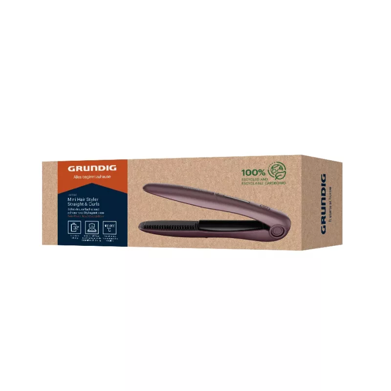 Grundig HS 6330 belaidis plaukų tiesintuvas, violetinis