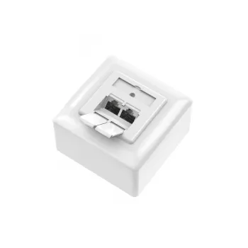 Hama 00300029 kištukinis lizdas 2 x RJ-45 Baltas
