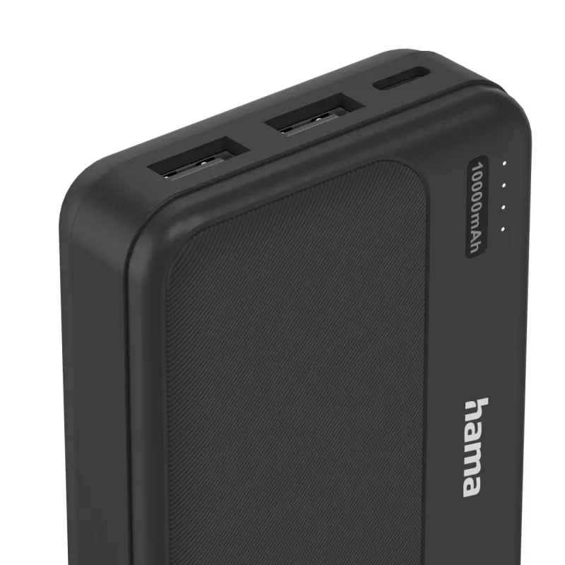 Hama Pocket 10 nešiojamas įkroviklis LiPo 10000 mAh Juodas