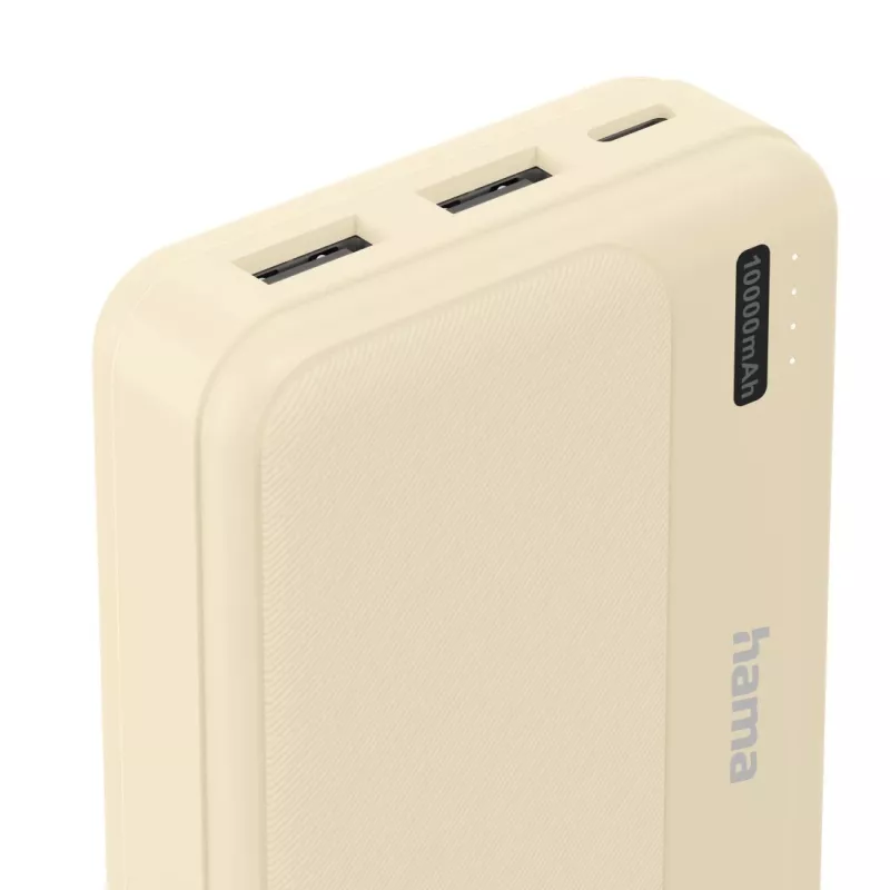 Hama Pocket 10 išorinė baterija Li-Pol 10000 mAh Smėlio spalvos