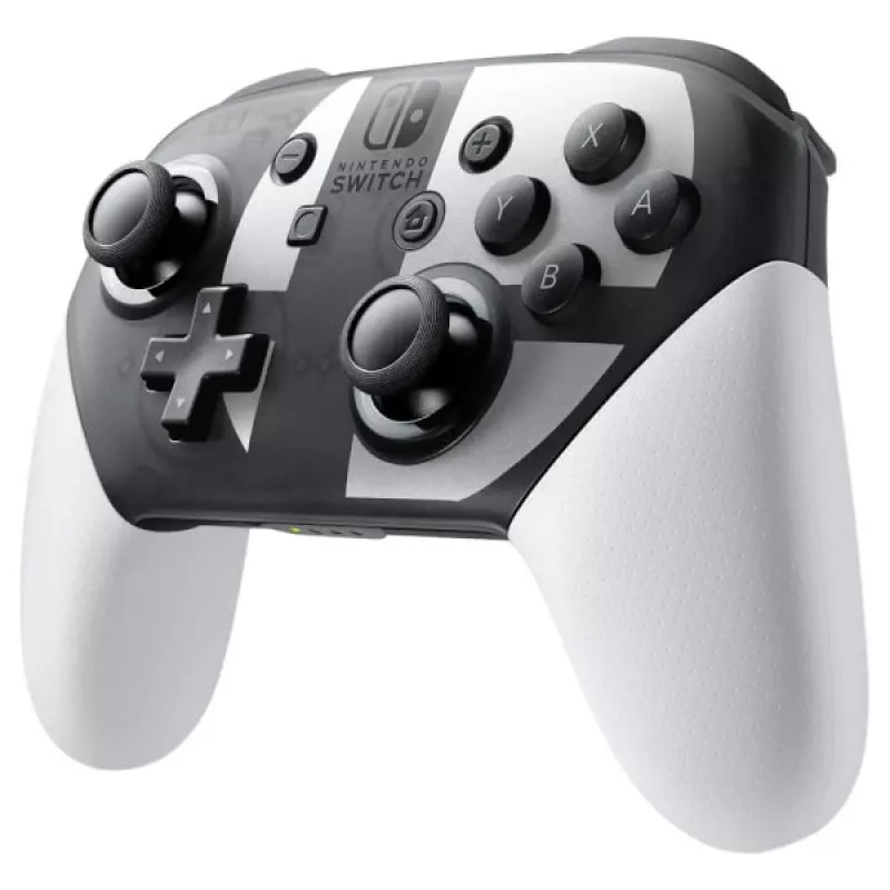 Nintendo Switch Pro valdiklis Super Smash Bros. Ultimate leidimas, juoda, pilka, balta, belaidis Bluetooth žaidimų pultas, analoginis / skaitmeninis, Nintendo Switch