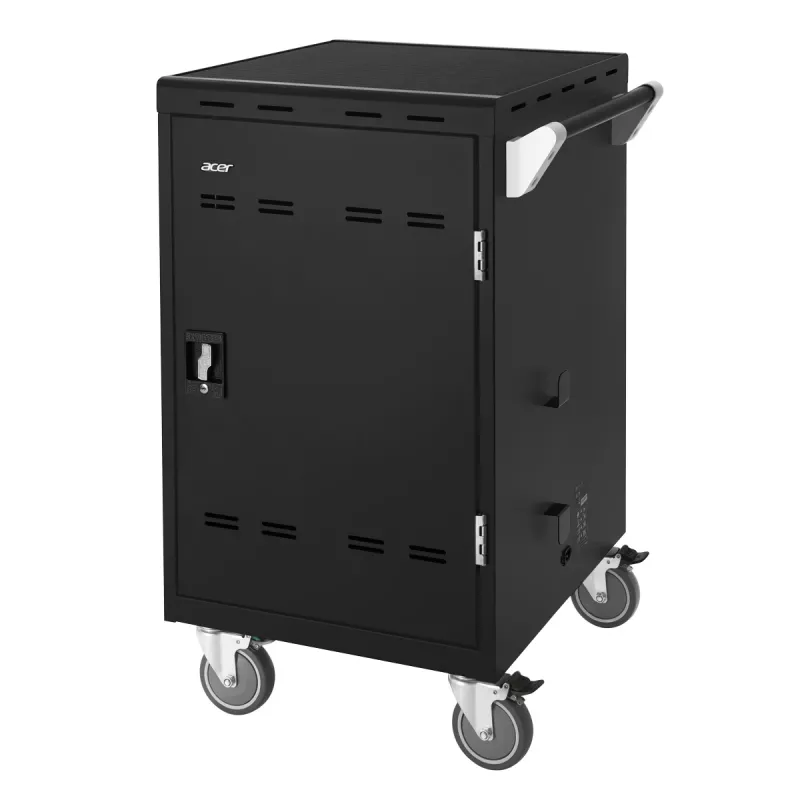 Acer E32c+ – Įkrovimo spinta 32 vietoms (JK kištukas), nešiojama įrenginių valdymo spinta, juoda, ant grindų, 2,6 cm, 39,5 cm, 30,1 cm