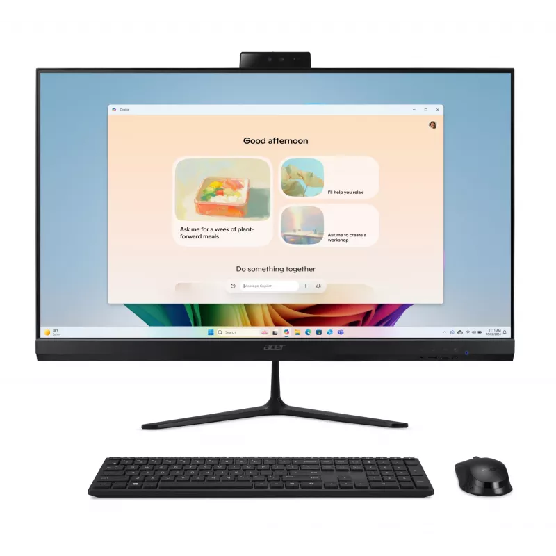 Acer Aspire C27B AI AR7432 NL Copilot+ PC AMD Ryzen™ AI 5 350 68.6 cm (27 col.) 1920 x 1080 pikselių All-in-One kompiuteris 32 GB DDR4-SDRAM 1 TB SSD Windows 11 Home Wi-Fi 6E (802.11ax) Juodas