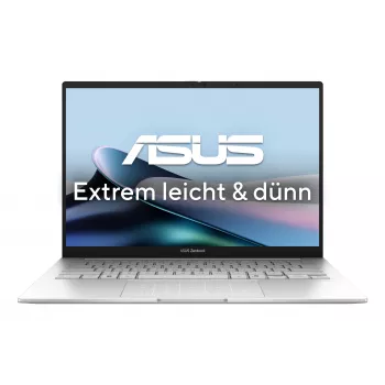 Nešiojamas kompiuteris ASUS Zenbook 14 OLED UX3405CA-QD1302W, Intel Core Ultra 7 255H, 35,6 cm (14 inch) WUXGA, 16 GB LPDDR5x, 1 TB SSD, Wi-Fi 7, Windows 11 Home, German Silver
