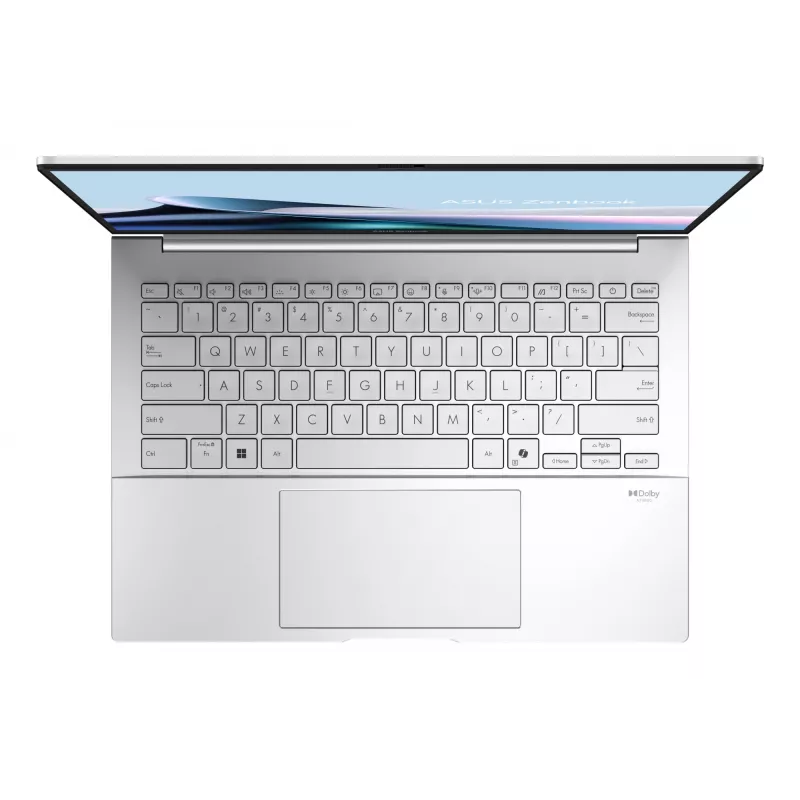 Nešiojamas kompiuteris ASUS Zenbook 14 OLED UX3405CA-QD1302W, Intel Core Ultra 7 255H, 35,6 cm (14 inch) WUXGA, 16 GB LPDDR5x, 1 TB SSD, Wi-Fi 7, Windows 11 Home, German Silver