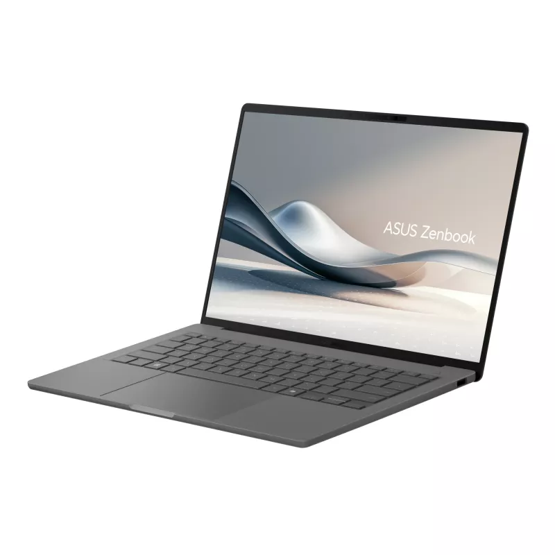 ASUS Zenbook A14 UX3407QA-QD496W nešiojamas kompiuteris su Copilot+ PC, Snapdragon X1-26-100, 35,6 cm (14 colių) WUXGA ekranas, 32 GB LPDDR5x-SDRAM, 1 TB SSD, Wi-Fi 6E (802.11ax), Windows 11 Home, vokiška pilka spalva