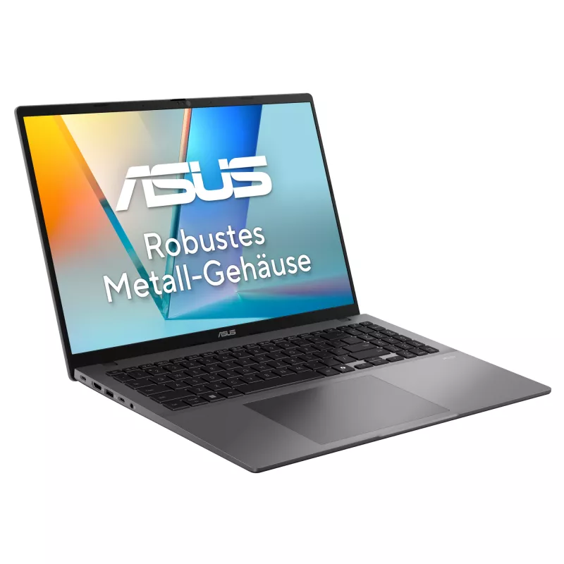 Nešiojamas kompiuteris ASUS Vivobook S16 S3607AA-SH013W, Intel Core Ultra 7 355, 40.6 cm (16 inch) WUXGA, 32 GB DDR5, 1 TB SSD, Wi-Fi 6, Windows 11 Home, pilka