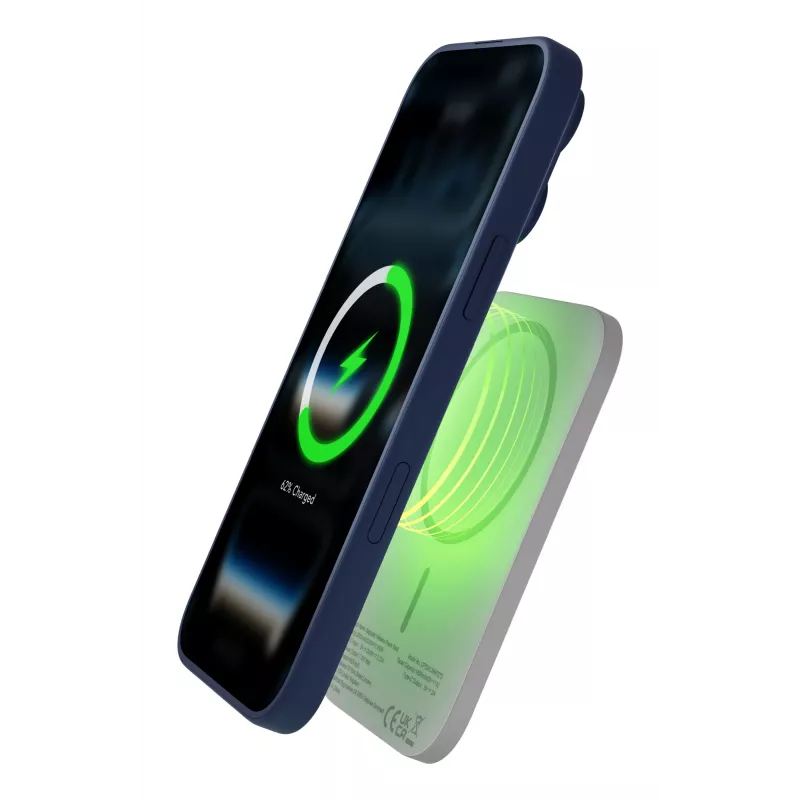 dbramante1928 re-charge – belaidis Power Bank 3K WL Ultra Slim Qi1.3 – baltas