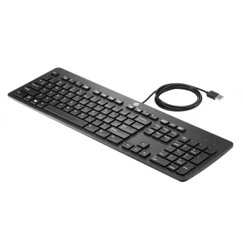 HP USB Business Slim klaviatūra, pilno dydžio (100%), laidinė, USB, juoda