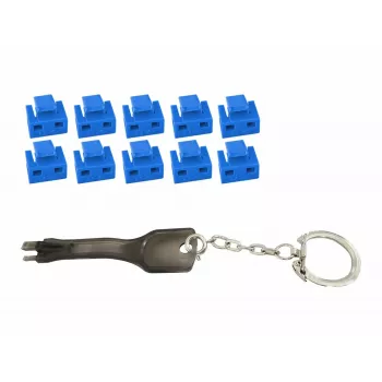 Microconnect MC-RJ45PORTBLOCK-B RJ-45 prievado blokatorius mėlynas 10 vnt.